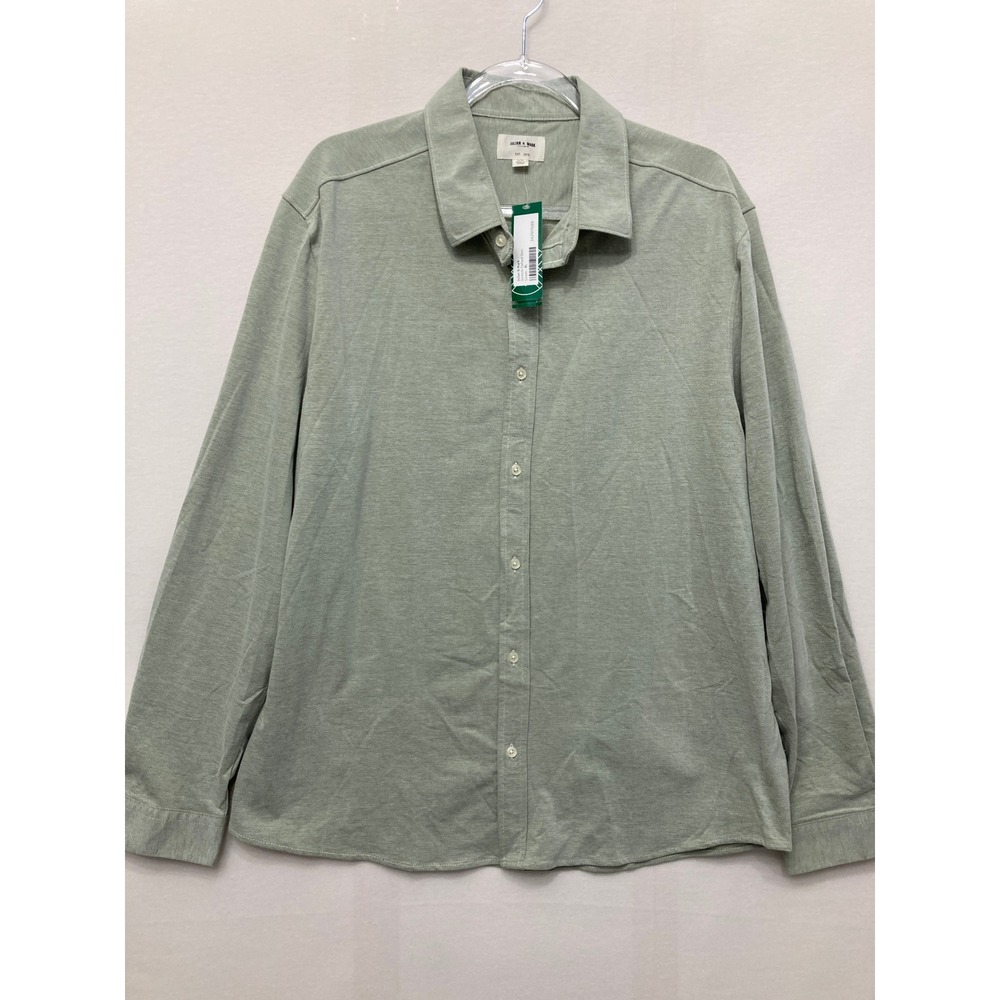 New Julian & Mark Mens Stretch Oxford Shirt XL Green Casual Button Down Preppy